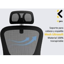 Kipro Silla Ejecutiva De Oficina Ergomica Soporte Lumbar Ajuste De Altura Repozacabeza Giratoria 360°