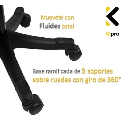 Kipro Silla Ejecutiva De Oficina Ergomica Soporte Lumbar Ajuste De Altura Repozacabeza Giratoria 360°