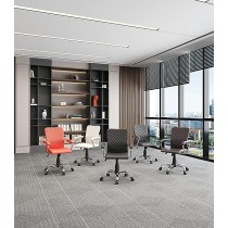 KE Silla Escritorio Oficina Escritorio Sillón Ejecutiva Ergonómica cómoda Minimalista Base de Metal Respaldo Alto Soporte