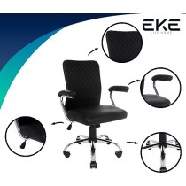 KE Silla Escritorio Oficina Escritorio Sillón Ejecutiva Ergonómica cómoda Minimalista Base de Metal Respaldo Alto Soporte