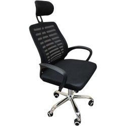 Casa easter Silla De Oficina Silla Ejecutiva Base Cromada Escritorio Economica Gran Calidad (TROL116/BLACK)