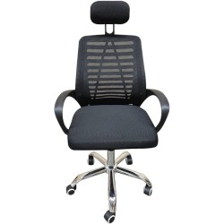 Casa easter Silla De Oficina Silla Ejecutiva Base Cromada Escritorio Economica Gran Calidad (TROL116/BLACK)