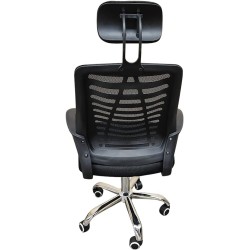 Casa easter Silla De Oficina Silla Ejecutiva Base Cromada Escritorio Economica Gran Calidad (TROL116/BLACK)