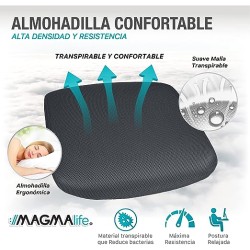 MAGMALIFE Moderna y Elegante, Silla Giratoria con Soporte Lumbar y Cómodos Descansabrazos (Gris Plata)