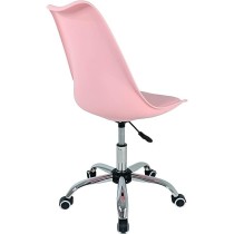 RACK & PACK Silla de Oficina Rosa con Ruedas para Escritorio Moderna con Cojin Silla Escritorio