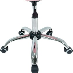 RACK & PACK Silla de Oficina Rosa con Ruedas para Escritorio Moderna con Cojin Silla Escritorio
