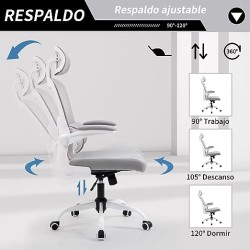 Cokos Silla Oficina ergonómica de Respaldo Alto con Soporte Lumbar Ajustable y reposacabezas Altura reclinable descansabrazos