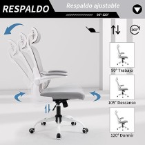 Cokos Silla Oficina ergonómica de Respaldo Alto con Soporte Lumbar Ajustable y reposacabezas Altura reclinable descansabrazos