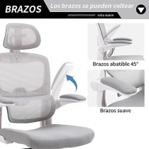 Cokos Silla Oficina ergonómica de Respaldo Alto con Soporte Lumbar Ajustable y reposacabezas Altura reclinable descansabrazos