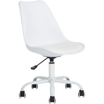 FurnitureR Silla de Oficina de Estilo Nórdico Fácil de Montar Silla de Trabajo Negro