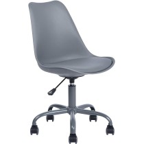 FurnitureR Silla de Oficina de Estilo Nórdico Fácil de Montar Silla de Trabajo Negro
