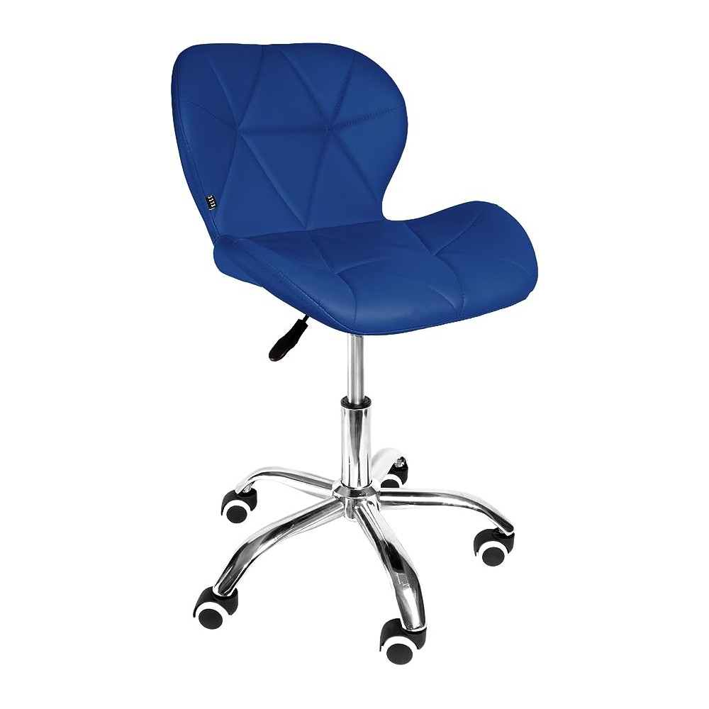 Elle Silla de Oficina Ejecutiva con Ruedas Giratoria para Escritorio Alcochada Altura Ajustable Minimalista (Azul)
