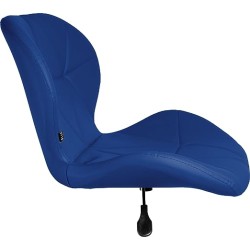 Elle Silla de Oficina Ejecutiva con Ruedas Giratoria para Escritorio Alcochada Altura Ajustable Minimalista (Azul)