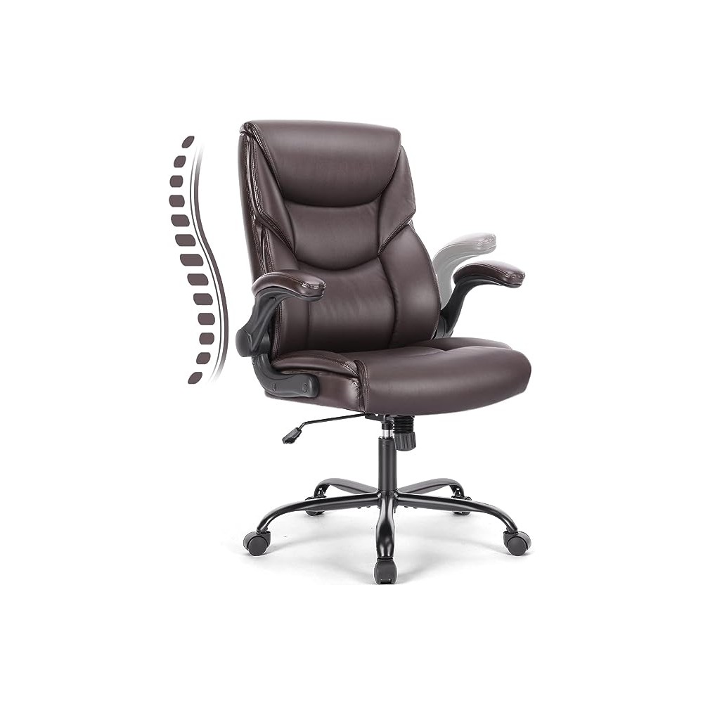 OLIXIS Silla de Oficina ejecutiva – Silla de computadora ergonómica Ajustable para computadora con reposabrazos
