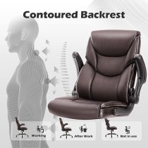 OLIXIS Silla de Oficina ejecutiva – Silla de computadora ergonómica Ajustable para computadora con reposabrazos