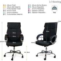 I SEATING Silla ejecutiva Oficina reclinable Silla Oficina ergonomica Silla ejecutiva Piel Escritorio Gamer para computadora