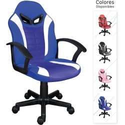 MAGMALIFE Silla Gamer Anatómica, Silla Gamer Juvenil Ideal para Videojuegos o PC (Electric Blue)