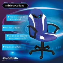 MAGMALIFE Silla Gamer Anatómica, Silla Gamer Juvenil Ideal para Videojuegos o PC (Electric Blue)