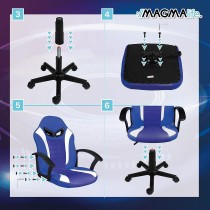 MAGMALIFE Silla Gamer Anatómica, Silla Gamer Juvenil Ideal para Videojuegos o PC (Electric Blue)