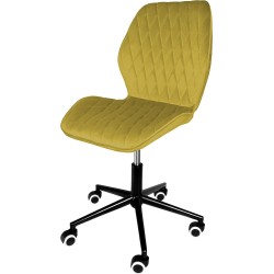 Elle Silla de Escritorio Terciopelo con Ruedas Silla Giratoria Oficina Ejecutiva Escritorio Sala de Estar Salon (Verde)