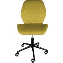 Elle Silla de Escritorio Terciopelo con Ruedas Silla Giratoria Oficina Ejecutiva Escritorio Sala de Estar Salon (Verde)