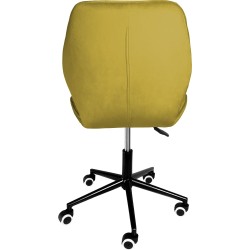 Elle Silla de Escritorio Terciopelo con Ruedas Silla Giratoria Oficina Ejecutiva Escritorio Sala de Estar Salon (Verde)