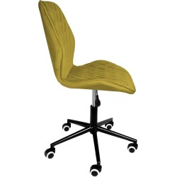 Elle Silla de Escritorio Terciopelo con Ruedas Silla Giratoria Oficina Ejecutiva Escritorio Sala de Estar Salon (Verde)