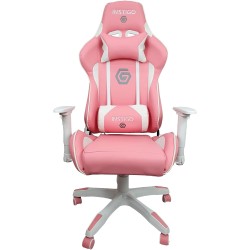 INSTIGO Silla Gamer Ergonómica IG626 Reclinable hasta 180° Silla de Oficina y Escritorio Ejecutiva (Rosa & Blanco)