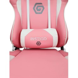 INSTIGO Silla Gamer Ergonómica IG626 Reclinable hasta 180° Silla de Oficina y Escritorio Ejecutiva (Rosa & Blanco)