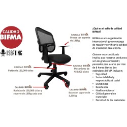 I SEATING Silla Oficina ejecutiva con Soporte en Respaldo para Escritorio para computadora Negra Silla Gamer
