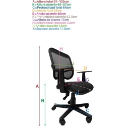 I SEATING Silla Oficina ejecutiva con Soporte en Respaldo para Escritorio para computadora Negra Silla Gamer