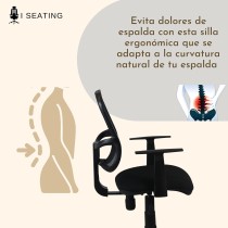 I SEATING Silla Oficina ejecutiva con Soporte en Respaldo para Escritorio para computadora Negra Silla Gamer