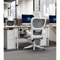 EKE Silla Ejecutiva Escritorio Oficina Ergonomica Moderna Mesh Fresca Tela Duradera (Gris)
