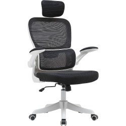 EKE Silla Ejecutiva Escritorio Oficina Ergonomica Moderna Mesh Fresca Tela Duradera (Gris)