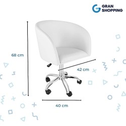 Gran Shopping, Silla Hidráulica para Estética, Asiento Giratorio y Ajuste de Altura