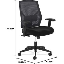 The HON Company BSXVL581ES10T basyx by Task Chair, High-Back Swivel/Tilt, Fabric
