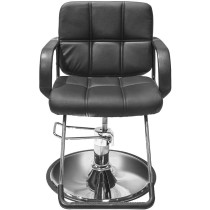 TOPLIVING Silla para Peluqueria O Barbería, Estética o Salón, Giratoria, Altura Regulable, Hidraulica Color Negro