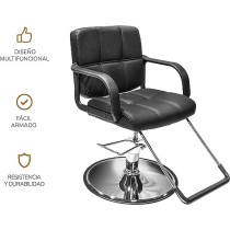TOPLIVING Silla para Peluqueria O Barbería, Estética o Salón, Giratoria, Altura Regulable, Hidraulica Color Negro