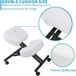 DRAGONN Silla ergonómica de Rodilla, Taburete Ajustable para el hogar y la Oficina
