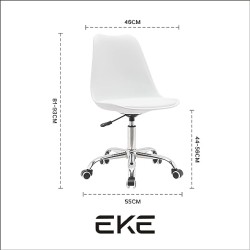 EKE Set 2 Sillas Eames Acojinadas con Ruedas Oficina Minimalista Comodas Alta Calidad Base de Metal