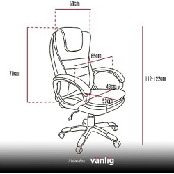 VANLIG Silla de Oficina Estilo Ejecutiva Ergonómica Hidráulica de Lujo