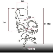 VANLIG Silla de Oficina Estilo Ejecutiva Ergonómica Hidráulica de Lujo