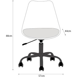 Alterego - Silla de Oficina Rolet, Color Mostaza