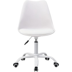 Alterego - Silla de Oficina Moderna Diogenes, Color Blanco