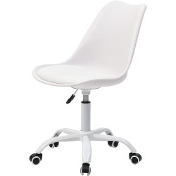 Alterego - Silla de Oficina Moderna Diogenes, Color Blanco