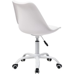 Alterego - Silla de Oficina Moderna Diogenes, Color Blanco