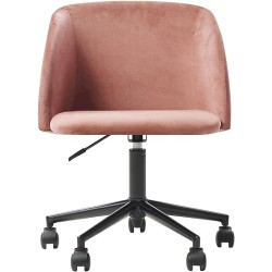 Alterego - Silla de Oficina Terciopelo Bliss, Color Rosa
