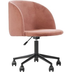 Alterego - Silla de Oficina Terciopelo Bliss, Color Rosa
