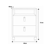 Archivero Práctico Con Ruedas Negro