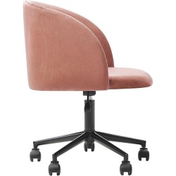 Alterego - Silla de Oficina Terciopelo Bliss, Color Rosa